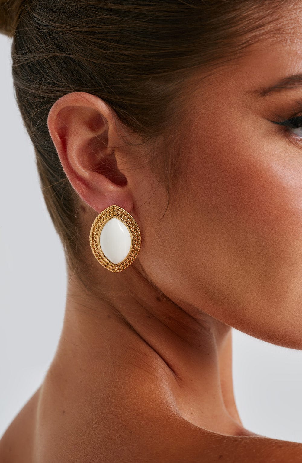 Aurielle Earrings - Ivory/Gold