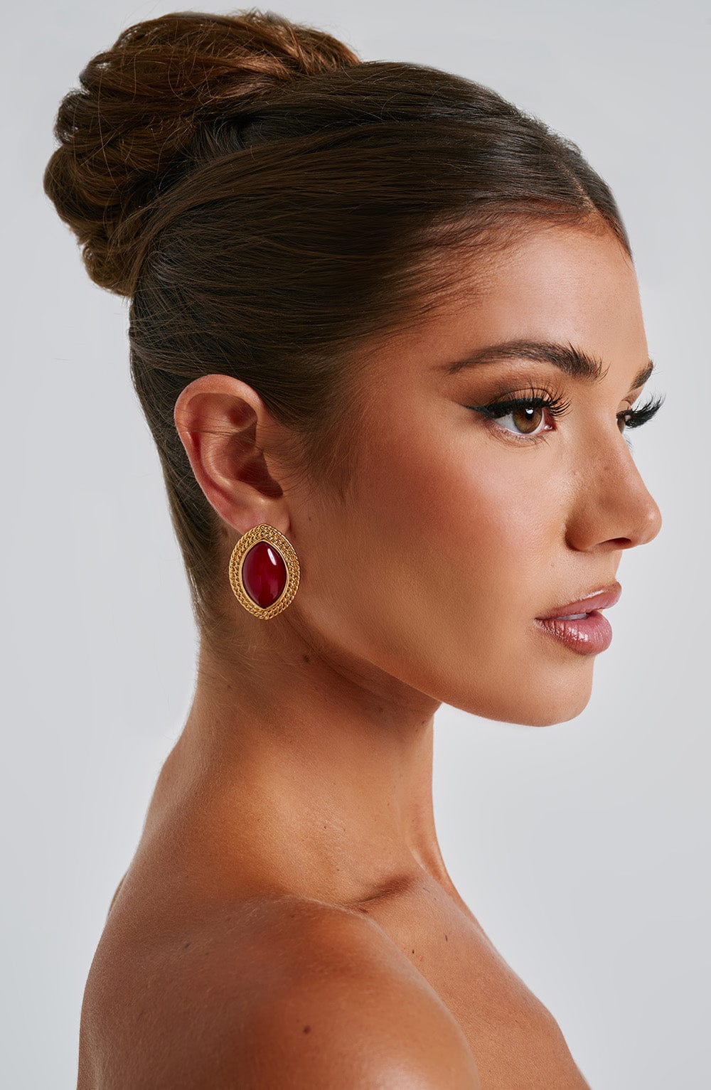 Aurielle Earrings - Red/Gold