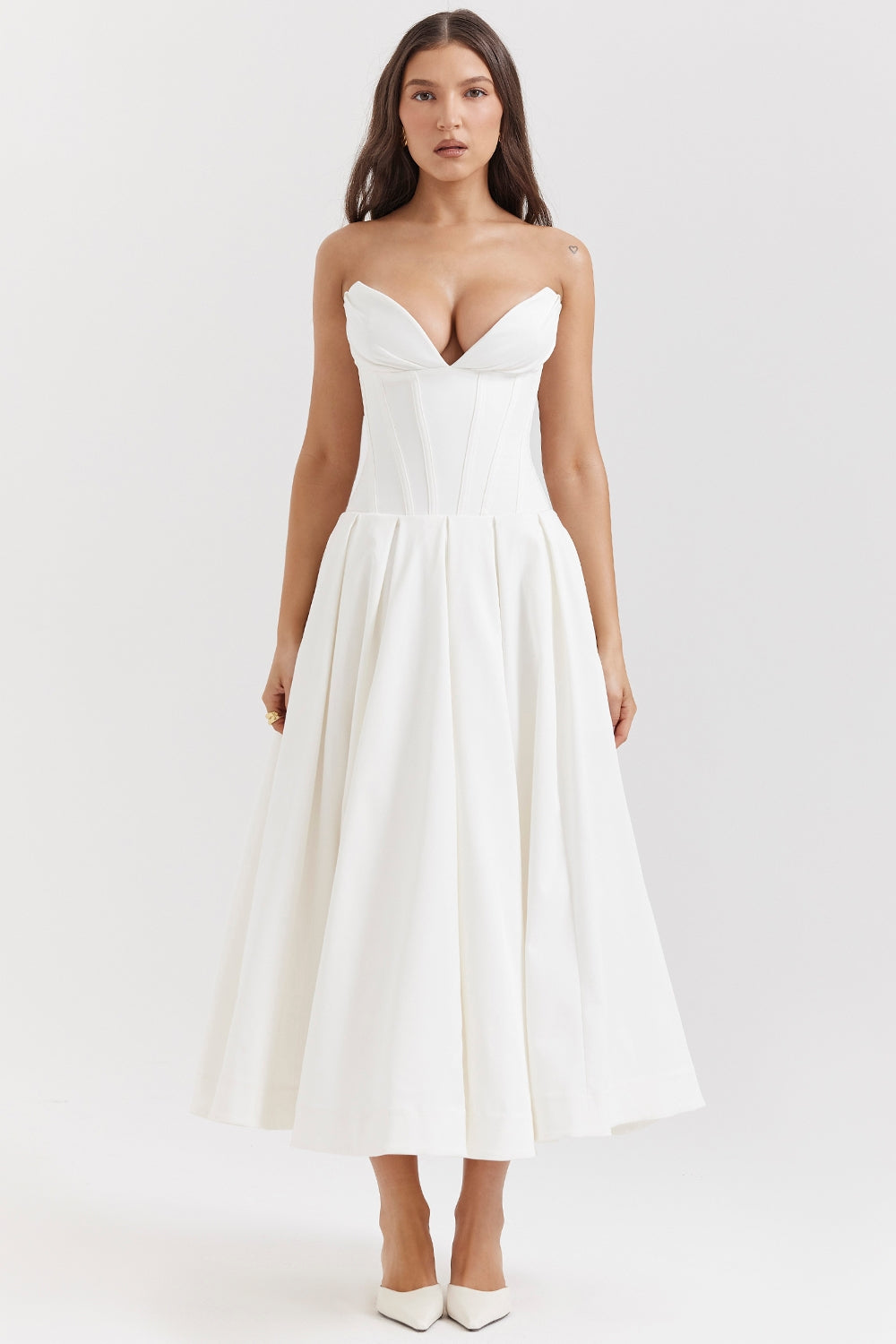 Lady | Sunshine Strapless Tulle Midi Dress