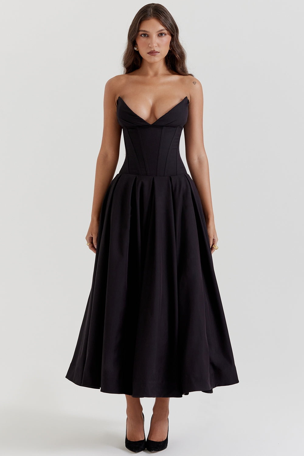 Lady | Sunshine Strapless Tulle Midi Dress