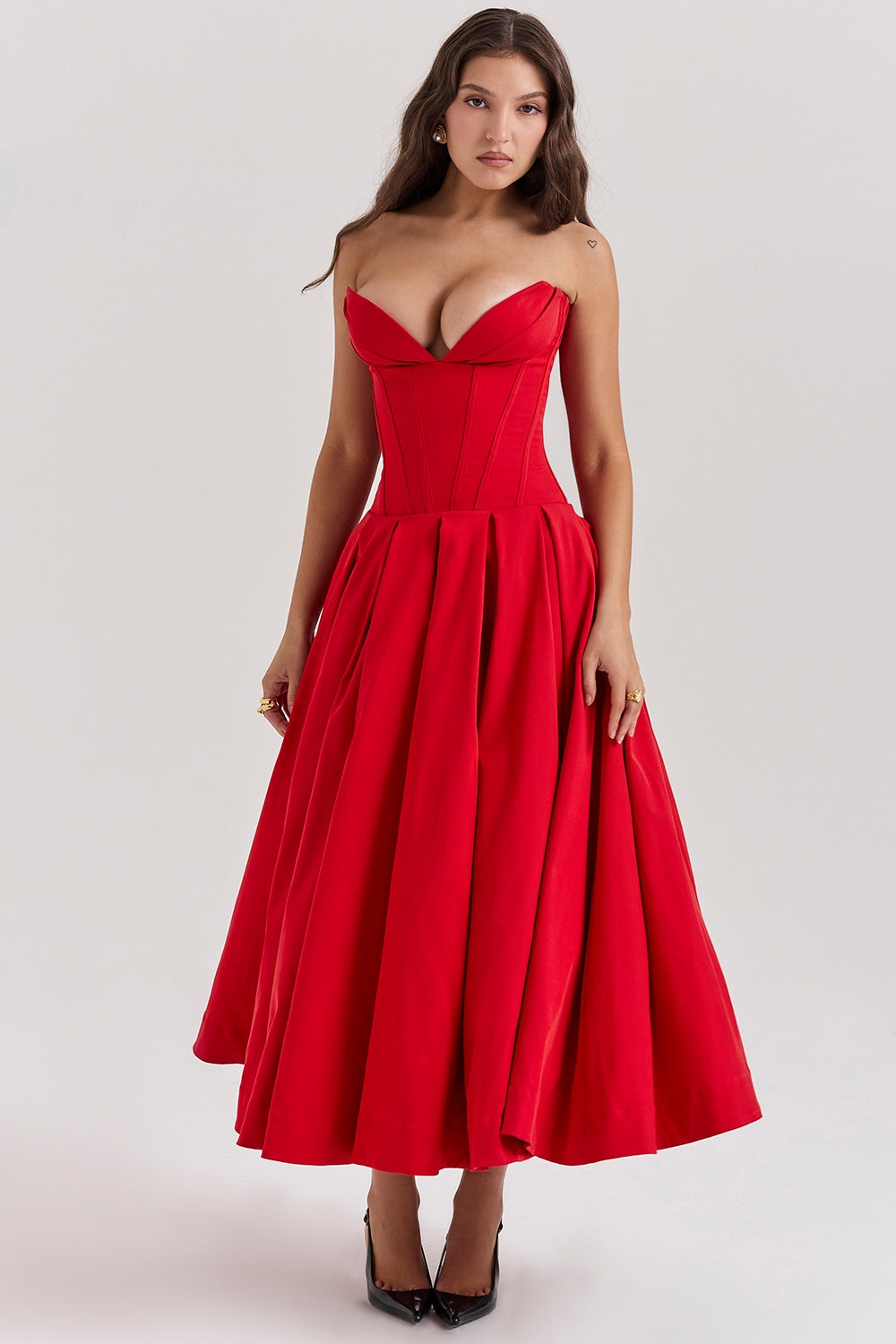 Lady | Sunshine Strapless Tulle Midi Dress