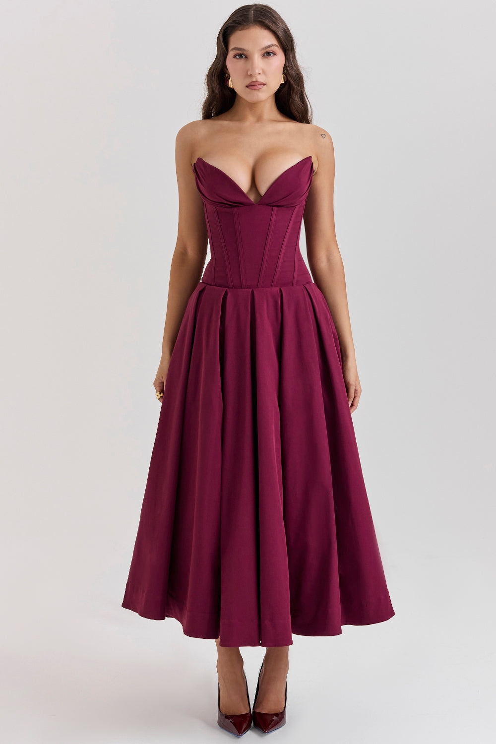 Lady | Sunshine Strapless Tulle Midi Dress